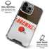 NFL Cleveland Browns White Striped iPhone 16 Pro Clear Case